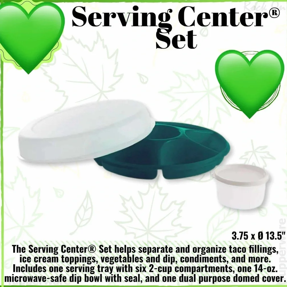 Tupperware Serving Center Set - Mysterious Green